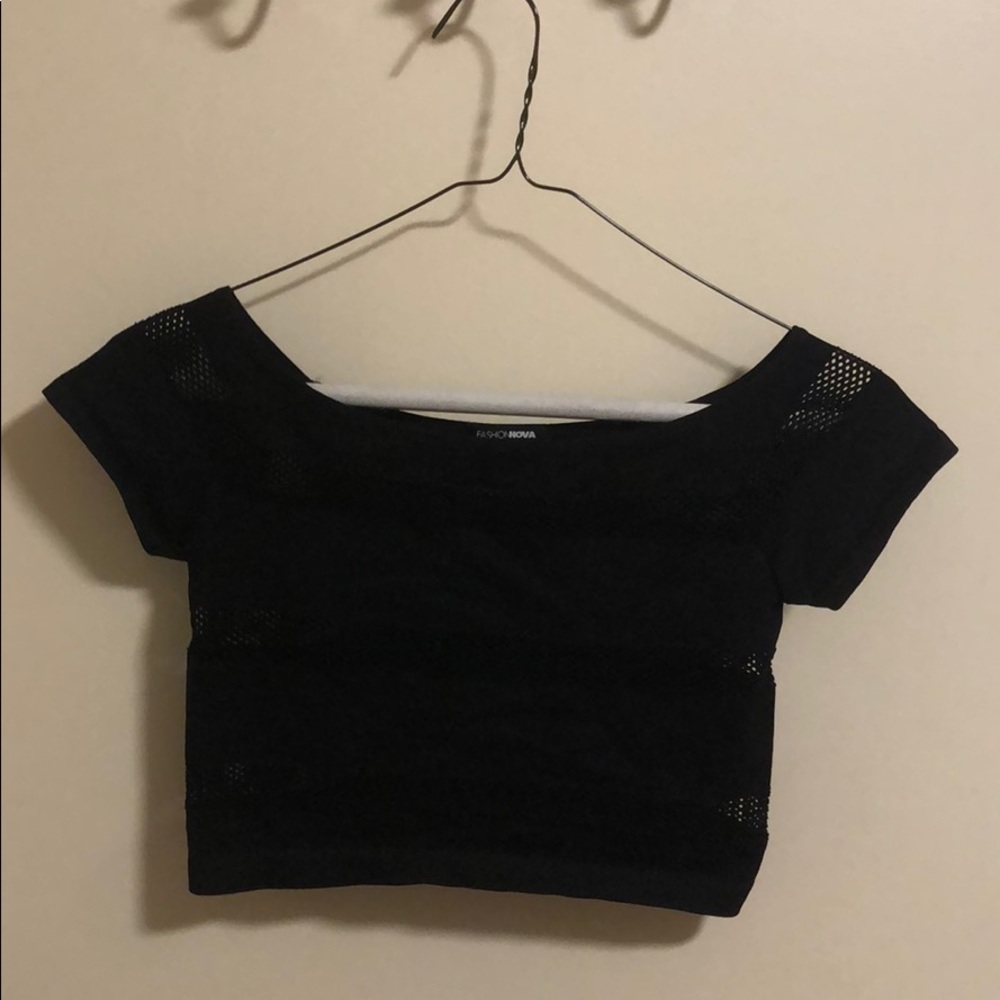 ⚫️Black Mesh Crop Top⚫️